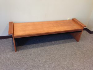 wood library bench